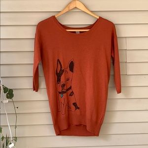 Bar III burnt orange sweater